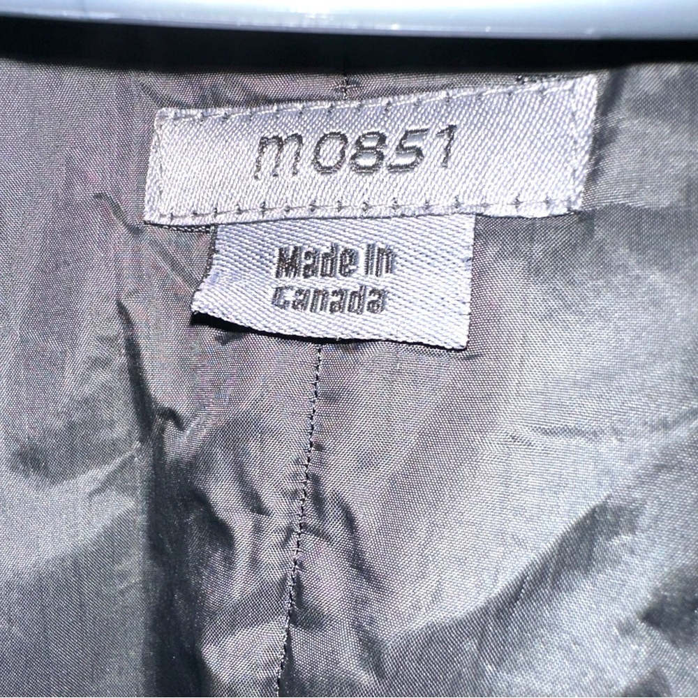 M0851 WOOL SHEARLING Collar Insulated WARM Pea Coat Trench Jacket Dark Grey M /8 - Picture 11 of 13